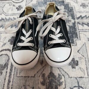Converse Kids Black & White Low Top Sneakers
